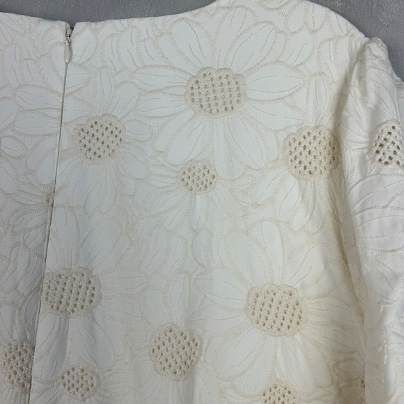 Alex Marie plus size 24W Phoebe shift dress ivory embroidered scalloped tiered - Picture 11 of 15